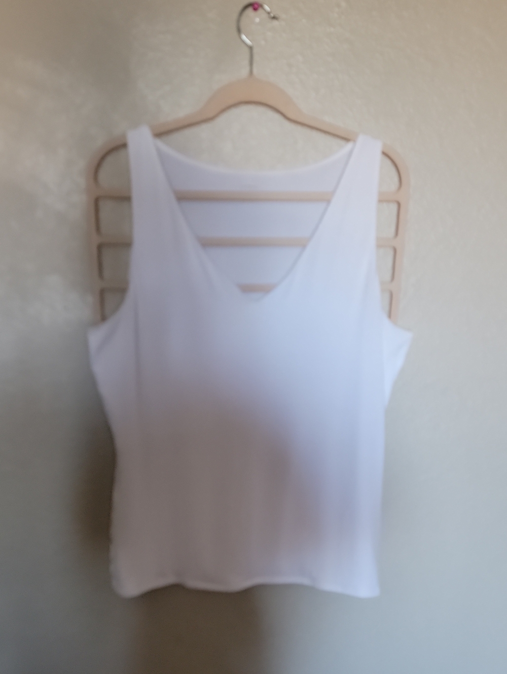 Express White V-Neck Tank Top
